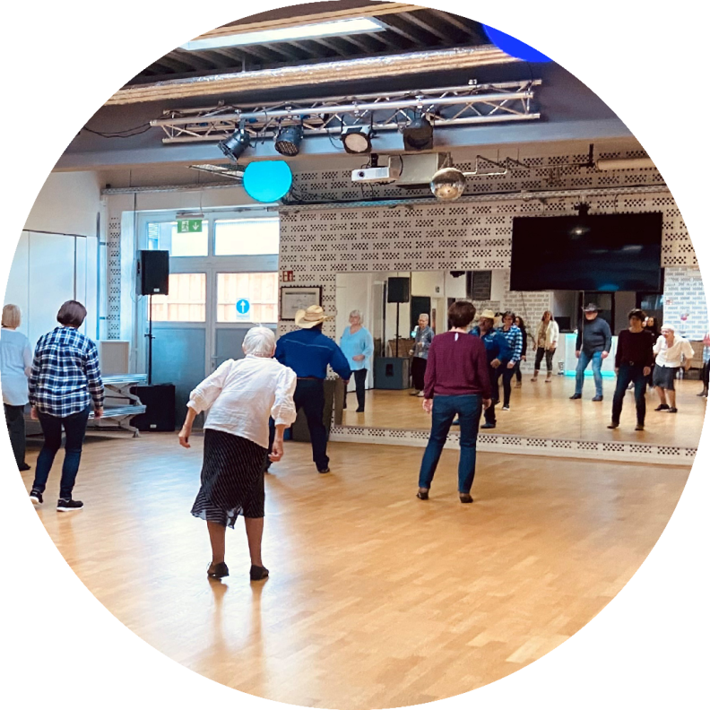 Bild aus dem Linedanceunterricht